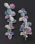 925° Silver Rainbow Flower Earrings "Nuvolo"