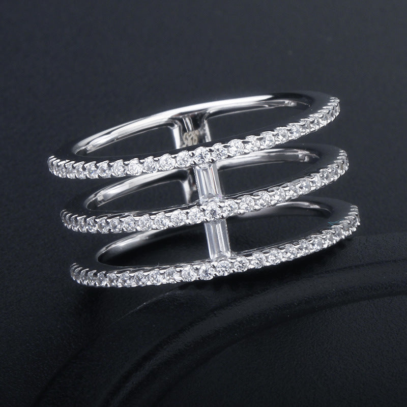 925° Silver Triple Ring &quot;Vervea&quot;