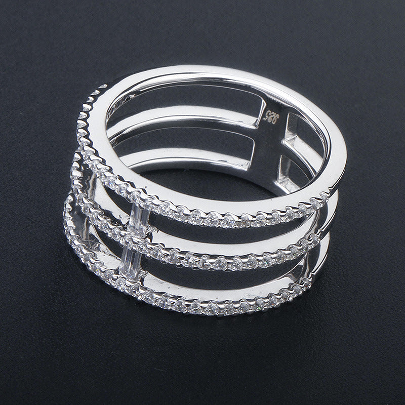 925° Silver Triple Ring &quot;Vervea&quot;