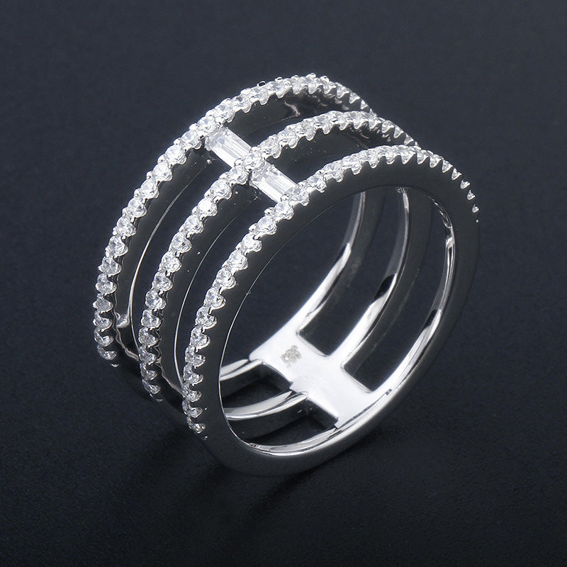 925° Silver Triple Ring &quot;Vervea&quot;