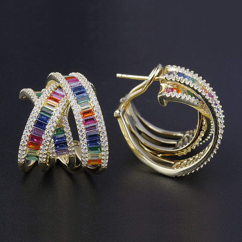 925° Silver Colorful Earrings &quot;Vivaqua&quot;